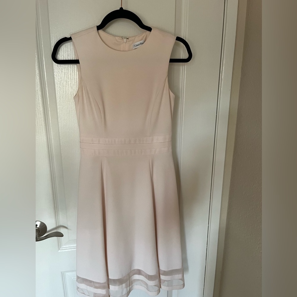 Calvin Klein Mesh-Inset Dress, size 2